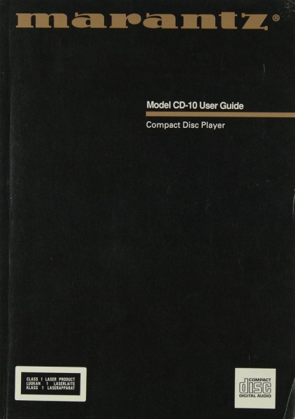 Marantz Model CD-10 Manual