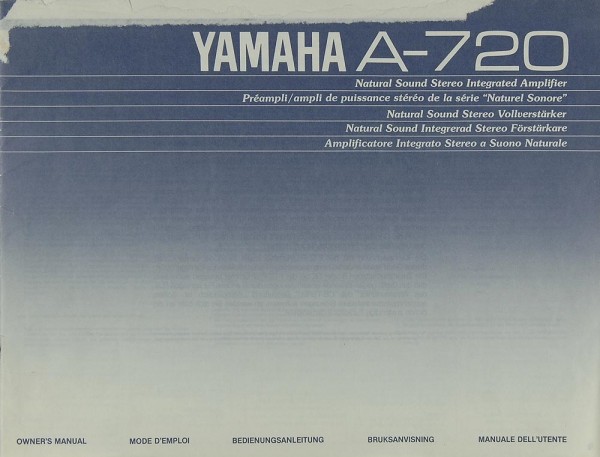 Yamaha A-720 Bedienungsanleitung