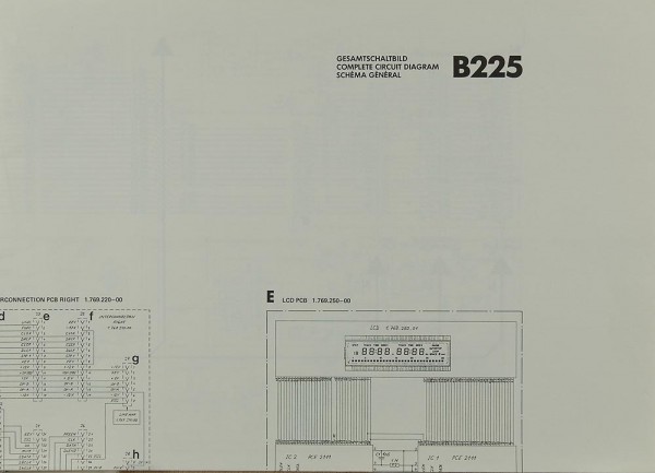 Revox B 225 Schematics / Service Manual