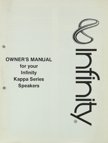 Infinity Kappa Series Manual