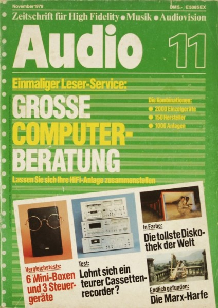 Audio 11/1978 Zeitschrift