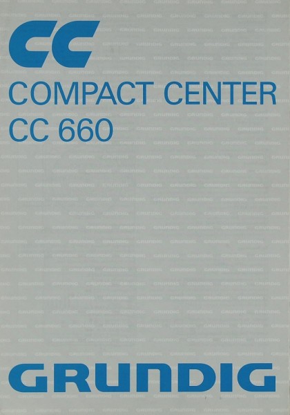 Grundig CC 660 Manual