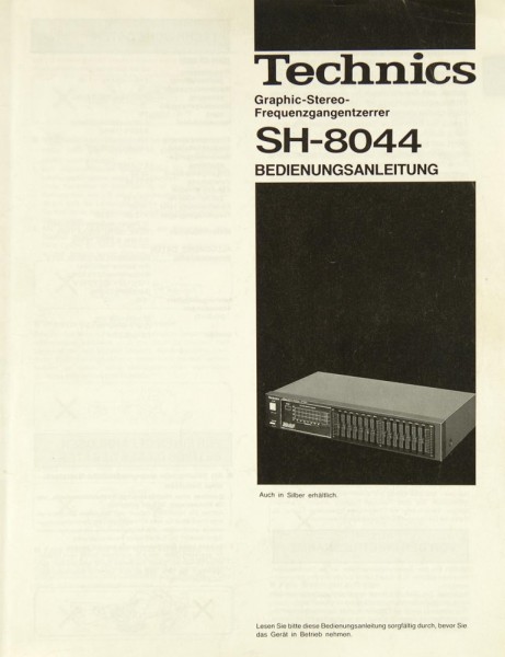 Technics SH-8044 Bedienungsanleitung