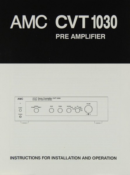 AMC CVT 1030 Bedienungsanleitung