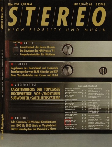 Stereo 3/1991 Zeitschrift