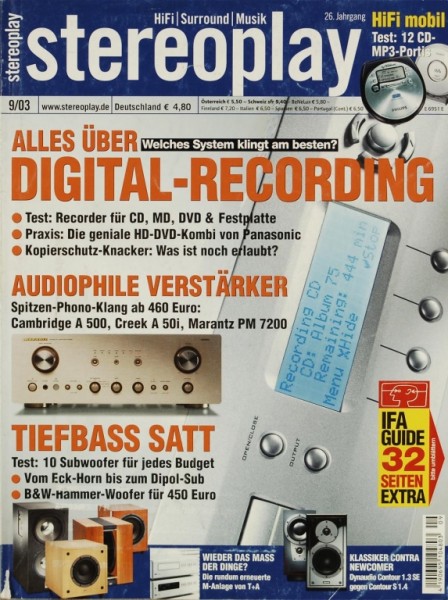 Stereoplay 9/2003 Zeitschrift