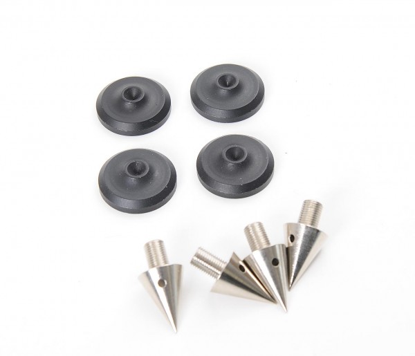 Creaktiv screw-in spikes with coasters set of 4 black