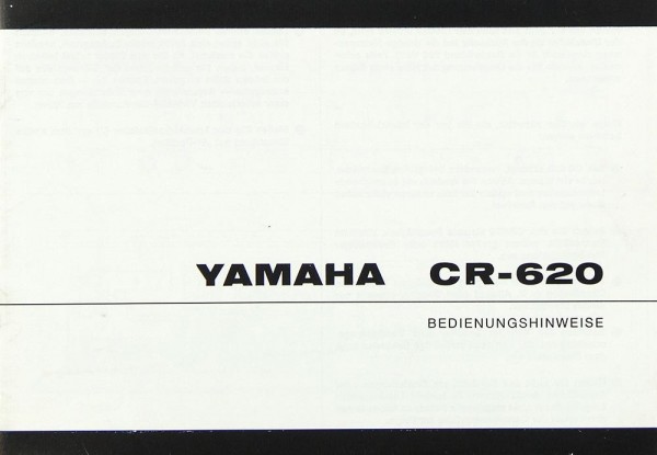 Yamaha CR-620 Bedienungsanleitung