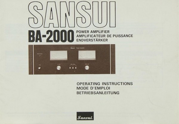 Sansui BA-2000 Bedienungsanleitung