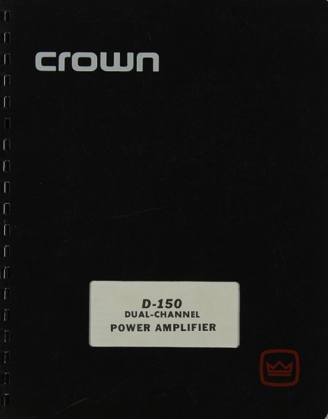 Crown D-150 (Model IM-5) Bedienungsanleitung