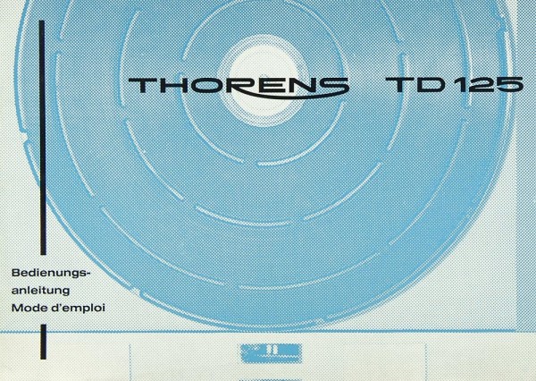 Thorens TD 125 Operating Instructions
