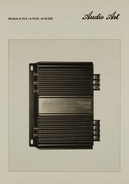 Audio Art Modelle A-70.2 / A-70.2X / A-70.2XE Prospekt / Katalog