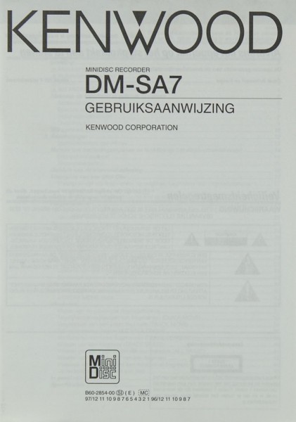 Kenwood DM-SA 7 Manual