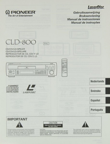 Pioneer CLD-800 Bedienungsanleitung