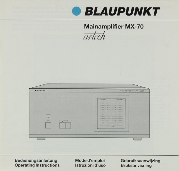Blaupunkt MX-70 Operating Instructions
