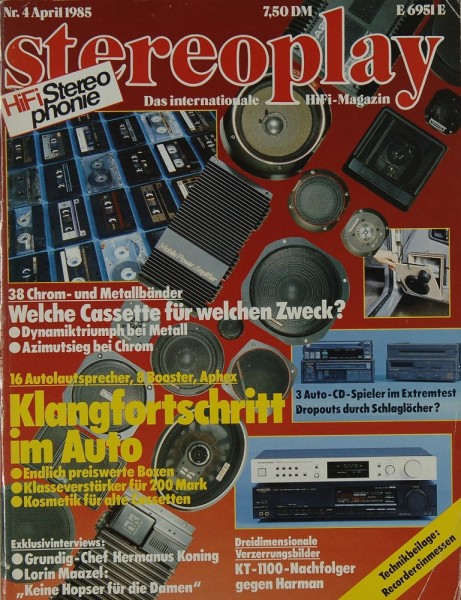 Stereoplay 4/1985 Zeitschrift