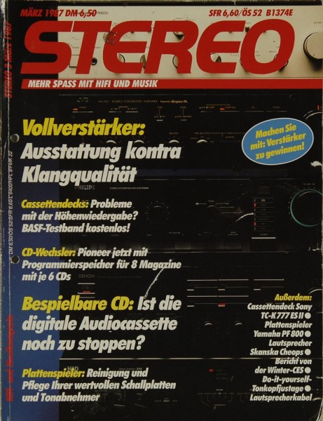 Stereo 3/1987 Zeitschrift