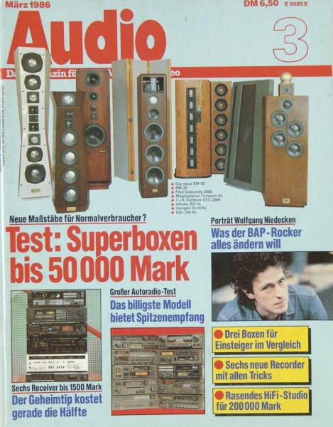 Audio 3/1986 Zeitschrift