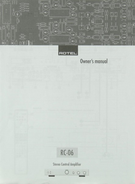 Rotel RC-06 Manual