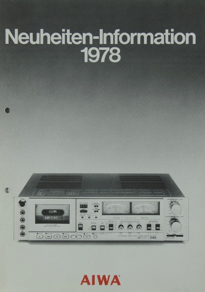 Aiwa Neuheiten-Information 1978 Brochure / Catalogue