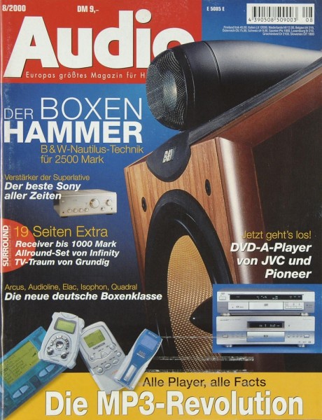 Audio 8/2000 Zeitschrift