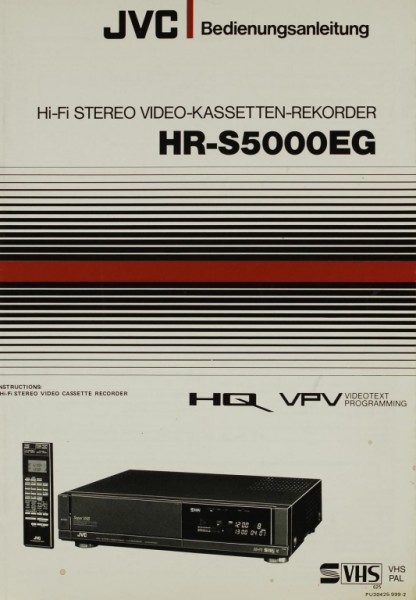 JVC HR-S 5000 EG Manual