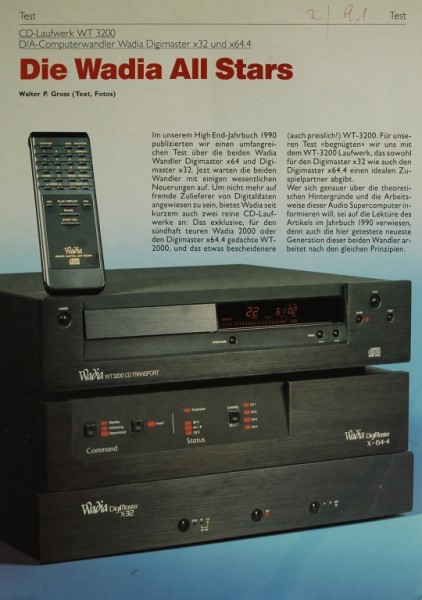 Wadia WT 3200 / Digimaster X32 &amp; X64.4 Testnachdruck