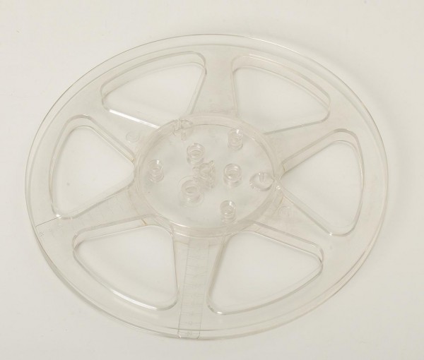 Empty reel 25cm DIN plastic transparent
