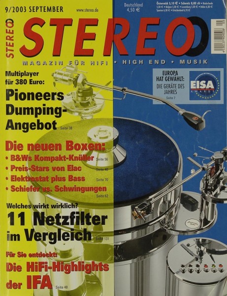 Stereo 9/2003 Zeitschrift