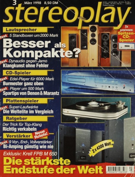 Stereoplay 3/1998 Zeitschrift