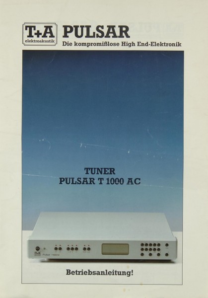 T + A PULSAR T 1000 AC Manual