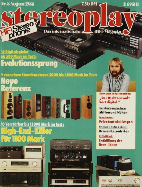 Stereoplay 8/1986 Zeitschrift