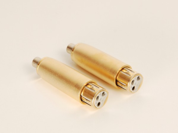 XLR socket - Cinch socket adapter pair gold-plated