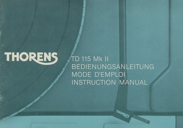Thorens TD 115 Mk II Bedienungsanleitung