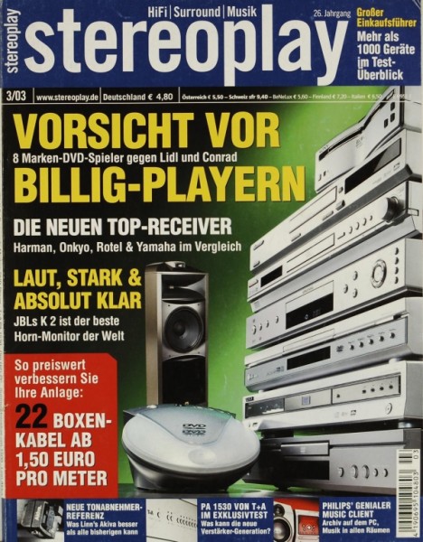 Stereoplay 3/2003 Zeitschrift