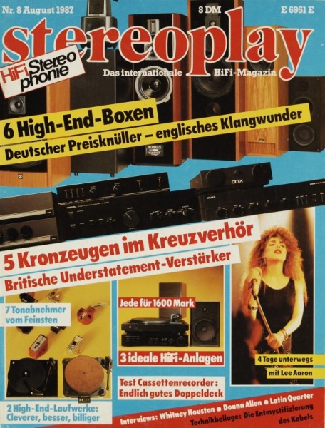 Stereoplay 8/1987 Zeitschrift