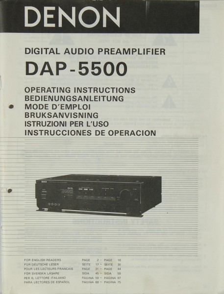 Denon DAP-5500 Manual