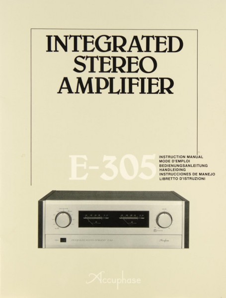 Accuphase E-305 Manual