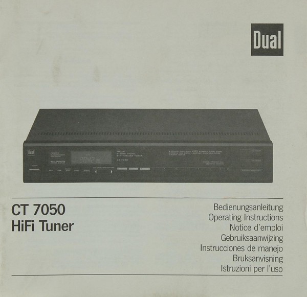 Dual CT 7050 Manual
