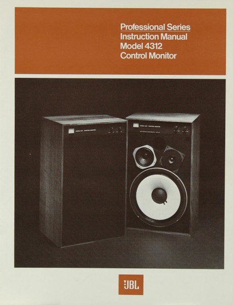 JBL Model 4312 Manual