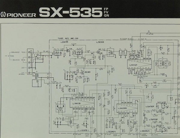 Pioneer SX-535 Schaltplan / Serviceunterlagen
