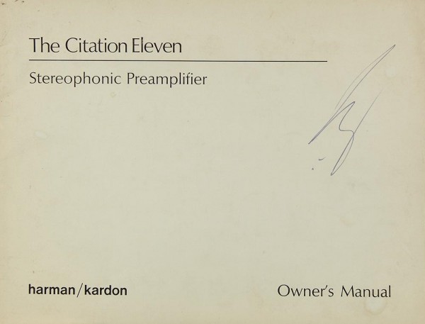 Harman / Kardon Citation Eleven Manual