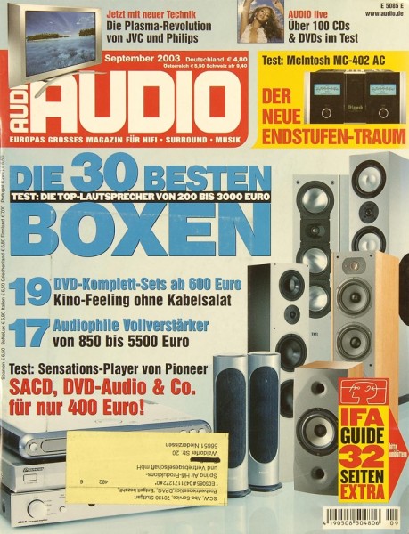 Audio 9/2003 Zeitschrift