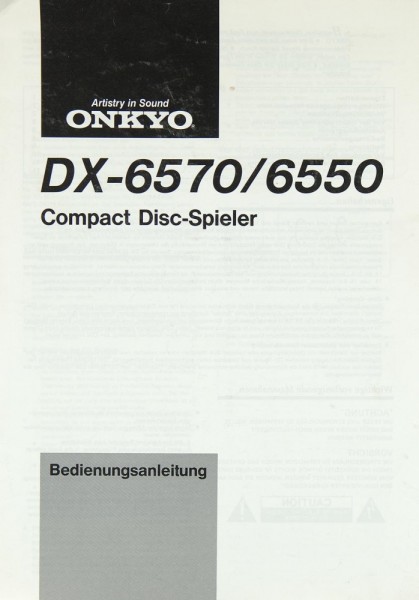 Onkyo DX-6570 / 6550 Bedienungsanleitung