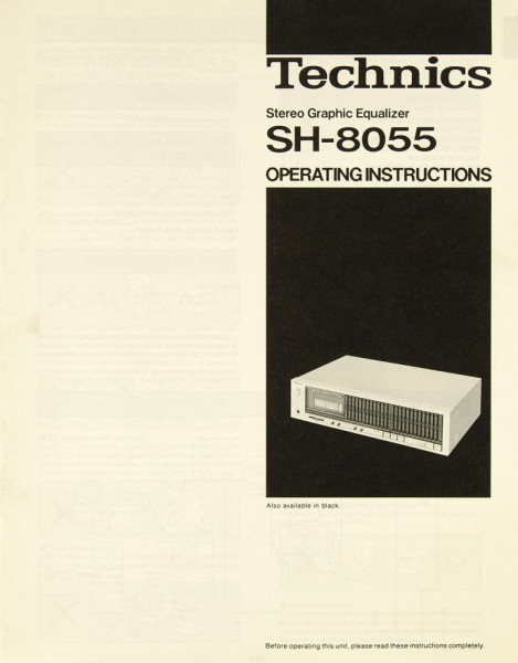 Technics SH-8055 Manual