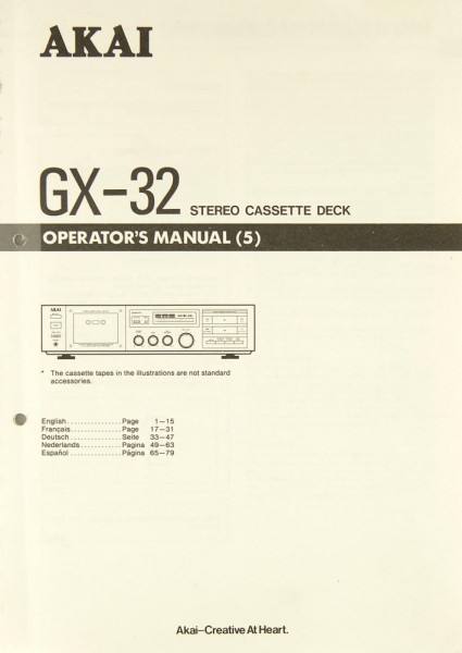 Akai GX-32 Manual