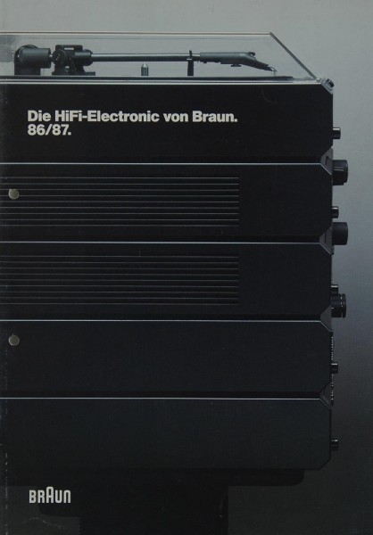 Braun Die Hifi-Electronic von Braun 86/87 Brochure / Catalogue