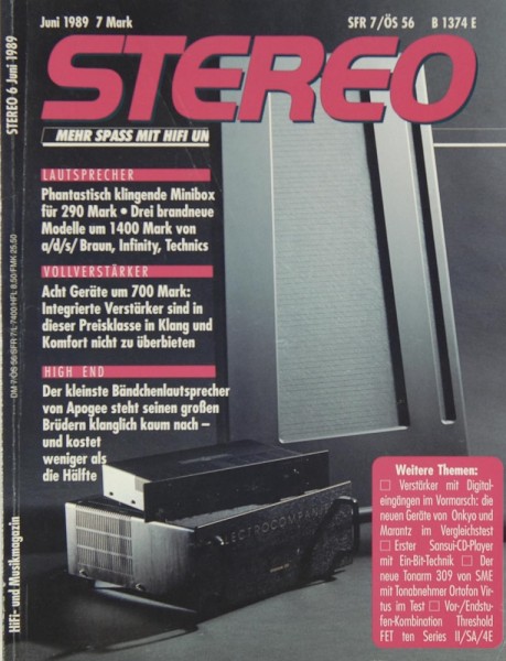 Stereo 6/1989 Zeitschrift