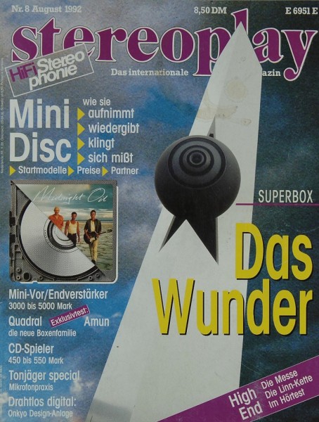 Stereoplay 8/1992 Zeitschrift