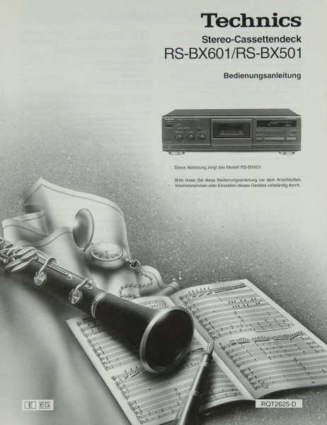 Technics RS-BX 601/ RS-BX 501 Manual